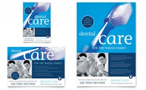 Mẫu thiết kế và in tờ rơi quảng cáo nha khoa Dental Care - in tờ rơi giá rẻ tại Cầu Diễn, Hà Nội